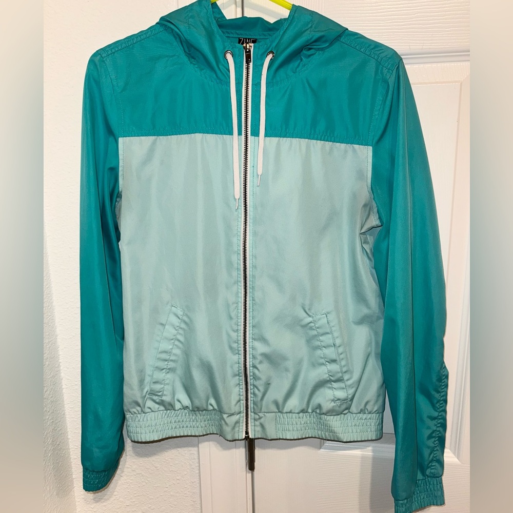 Zine Clothing Turquoise Windbreaker